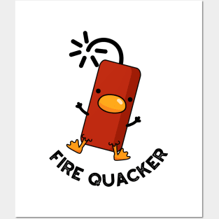 Fire Quacker Funny Fireworks Pun Posters and Art